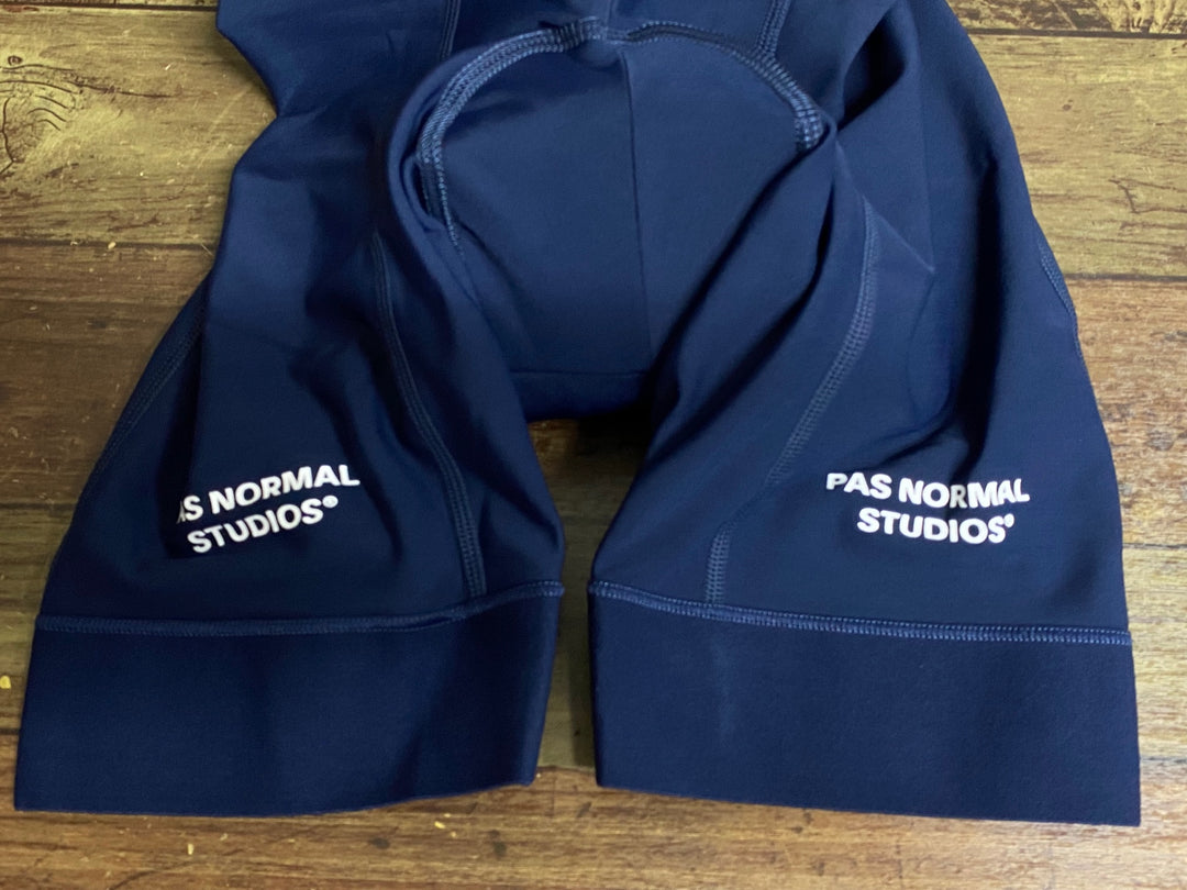 JY527 パスノーマルスタジオ PAS NORMAL STUDIOS Essential Thermal Bibs ビブショーツ ネイビー レディース S 裏起毛
