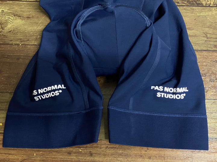 JY527 パスノーマルスタジオ PAS NORMAL STUDIOS Essential Thermal Bibs ビブショーツ ネイビー レディース S 裏起毛