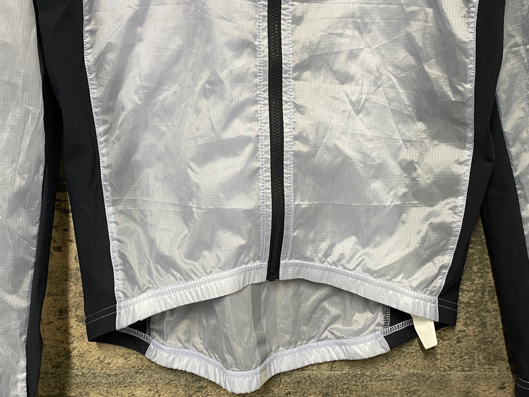 JZ123 カステリ CASTELLI 長袖 ウインドブレイカー 白 黒 M