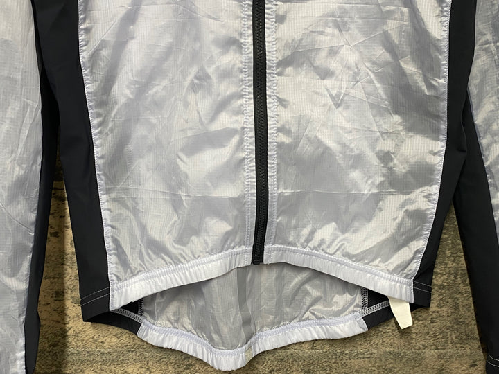 JZ123 カステリ CASTELLI 長袖 ウインドブレイカー 白 黒 M