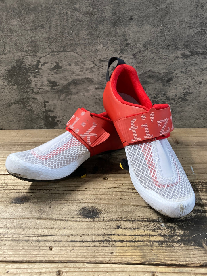 KG065 フィジーク fizik TRANSIRO HYDRA ビンディングシューズ ホワイト/レッド EU44 SPD-SL