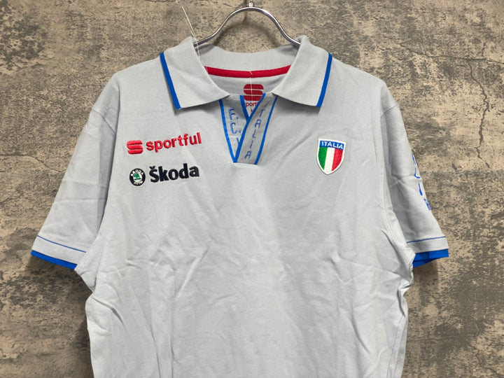 JV545 スポーツフル sportful 半袖 ポロシャツ グレー M ITALIA Skoda