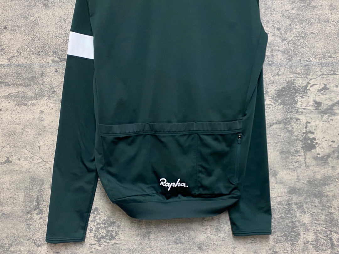 JO711 ラファ Rapha CORE LONG SLEEVE JERSEY 長袖サイクルジャージ 緑 M 裏起毛