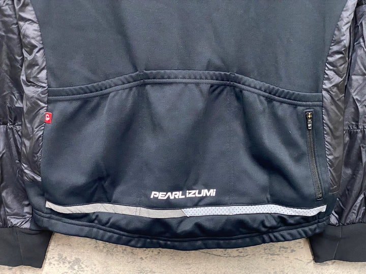 KE427 パールイズミ PEARL iZUMi 長袖 サイクルジャケット 紺 グレー M 裏起毛