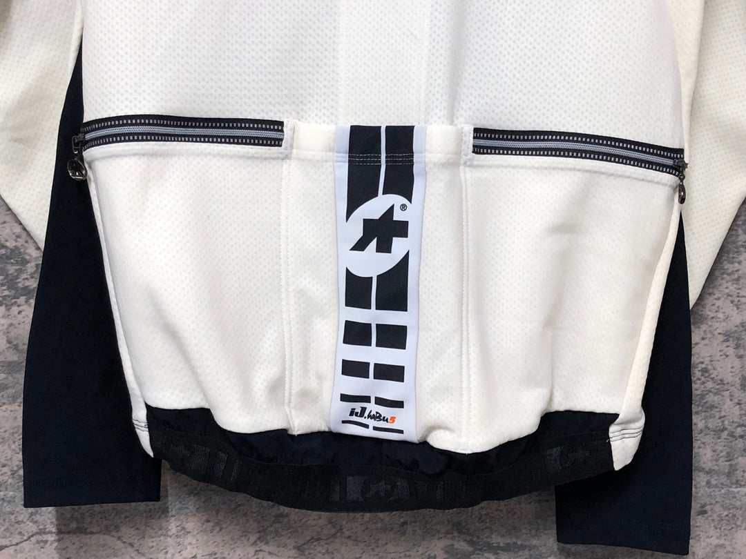 KM930 アソス assos iJ habu 5 長袖 サイクルジャケット 黒白 L 裏起毛 ※黄ばみあり
