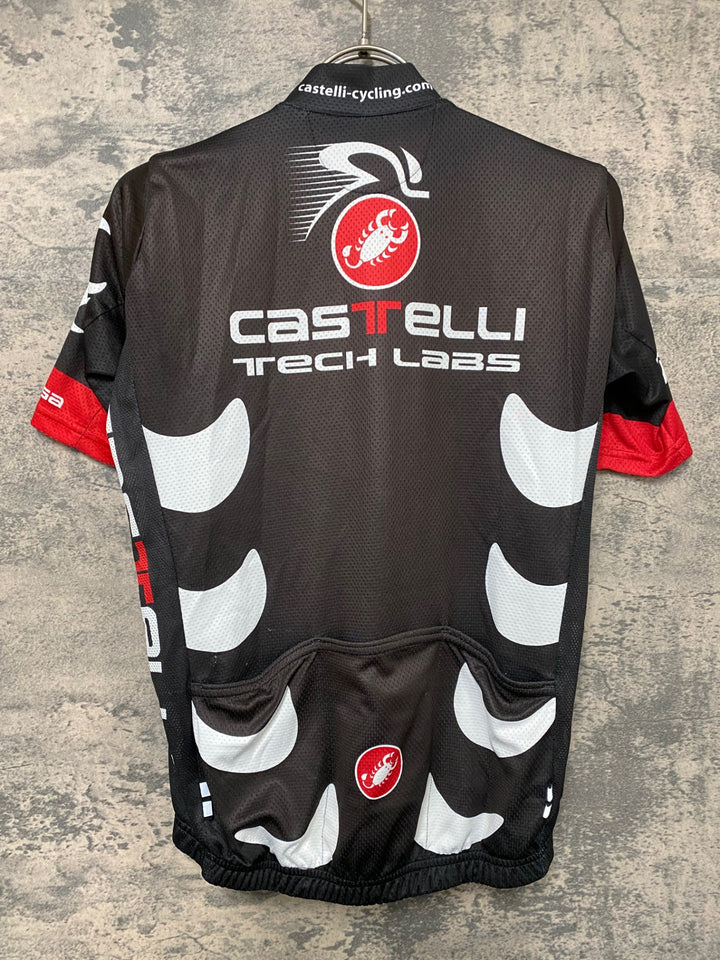 JV190 カステリ CASTELLI 半袖 サイクルジャージ 黒 S