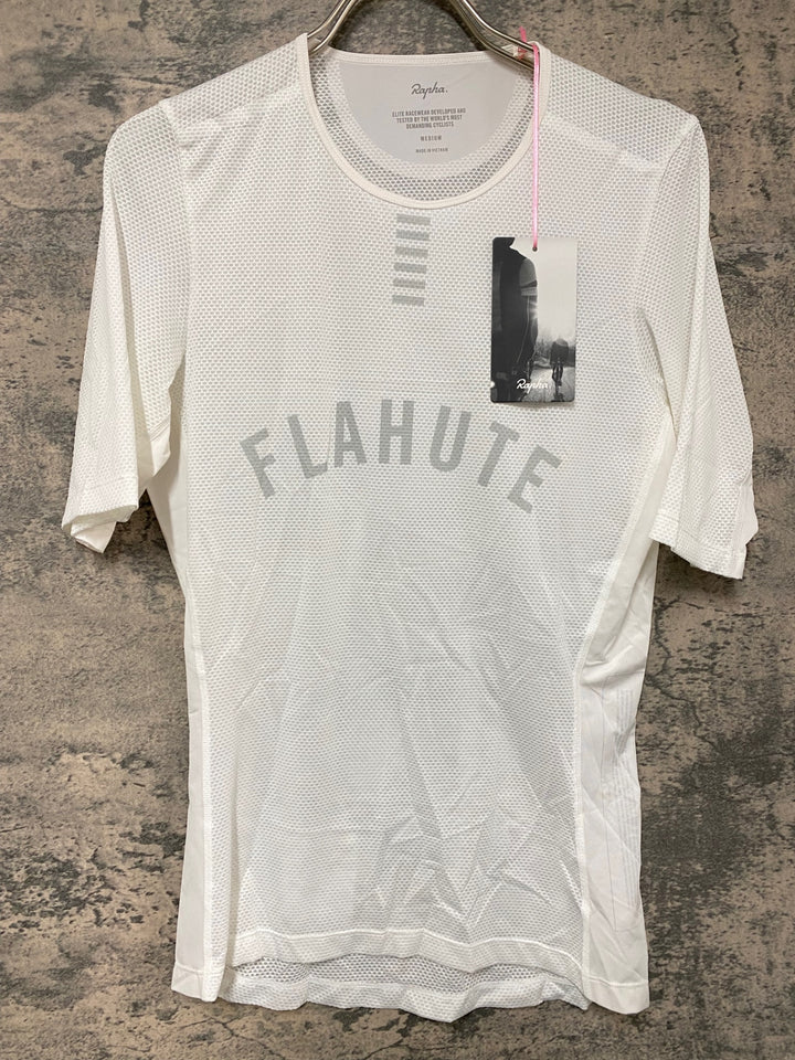 JY636 ラファ Rapha PRO TEAM BASE LAYER SHORT SLEEVE 半袖 ベースレイヤー 白 M メッシュ 未使用