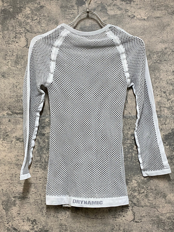 JO706 ミレー MILLET 長袖 ベースレイヤー メッシュ グレー S/M