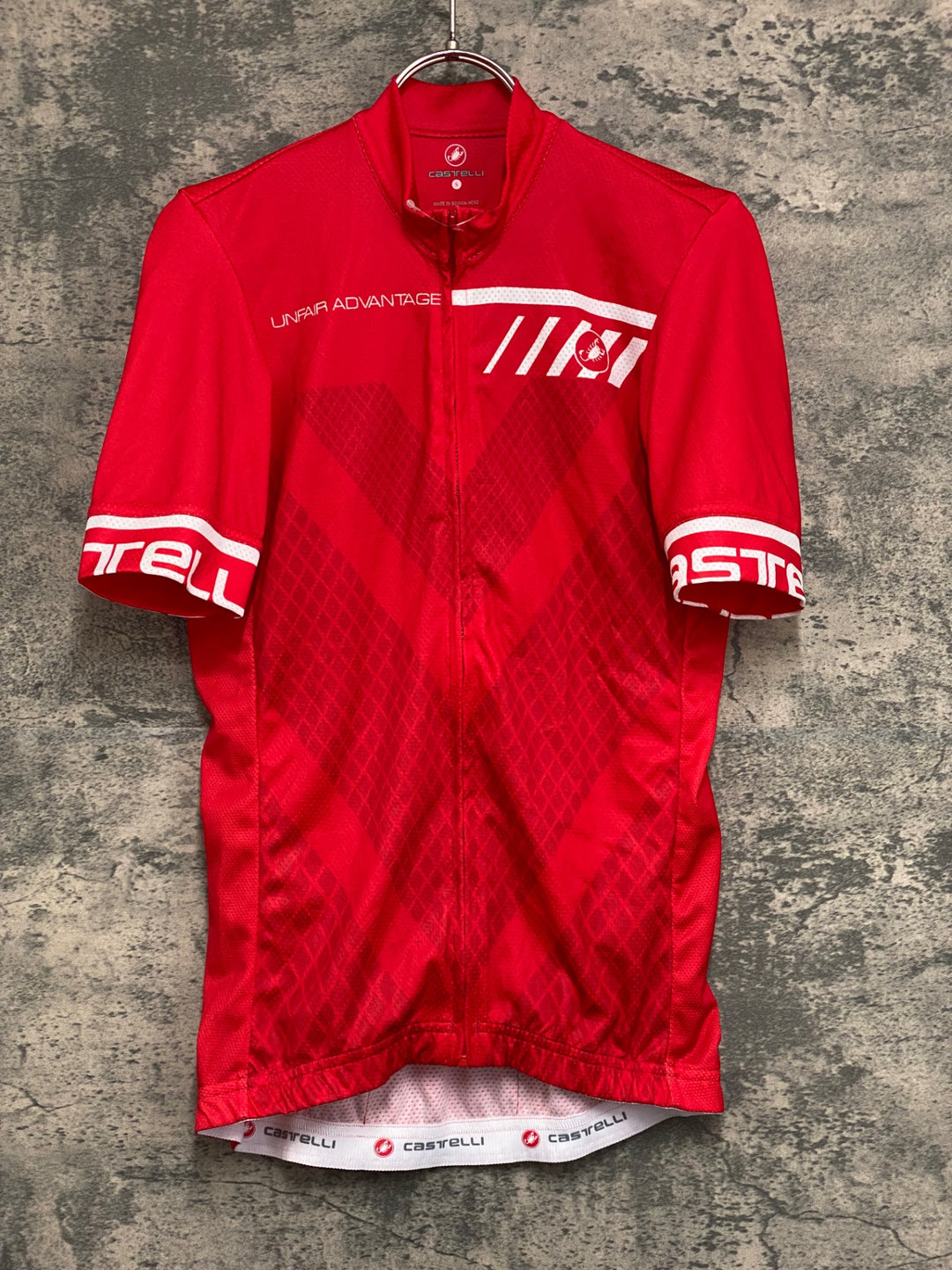 KH169 カステリ CASTELLI 半袖 サイクルジャージ 赤 S