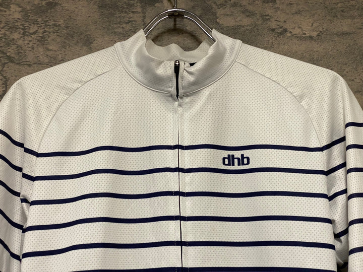 JI214 dhb 半袖 サイクルジャージ 白青 M