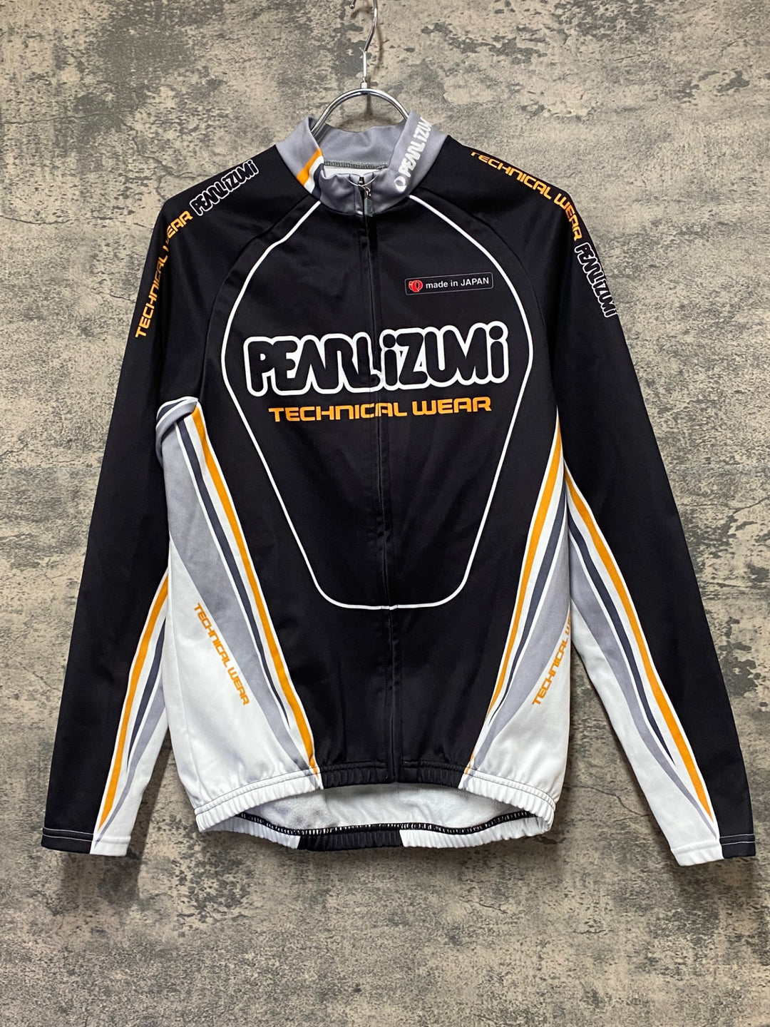 KE986 パールイズミ PEARL iZUMi 長袖 サイクルジャージ 黒 グレー M 裏起毛