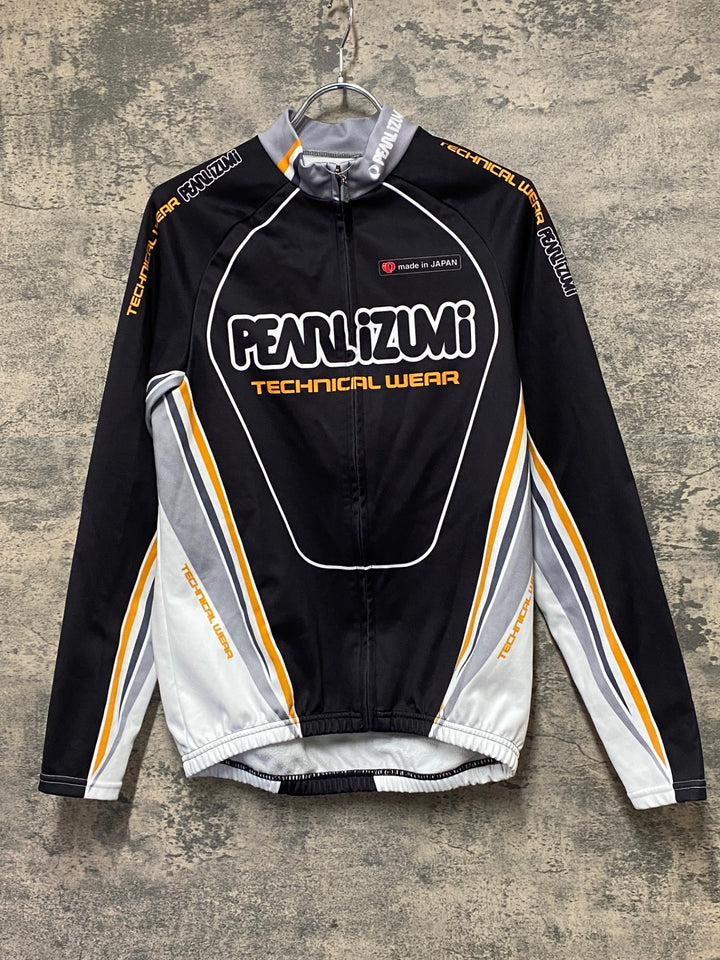 KE986 パールイズミ PEARL iZUMi 長袖 サイクルジャージ 黒 グレー M 裏起毛