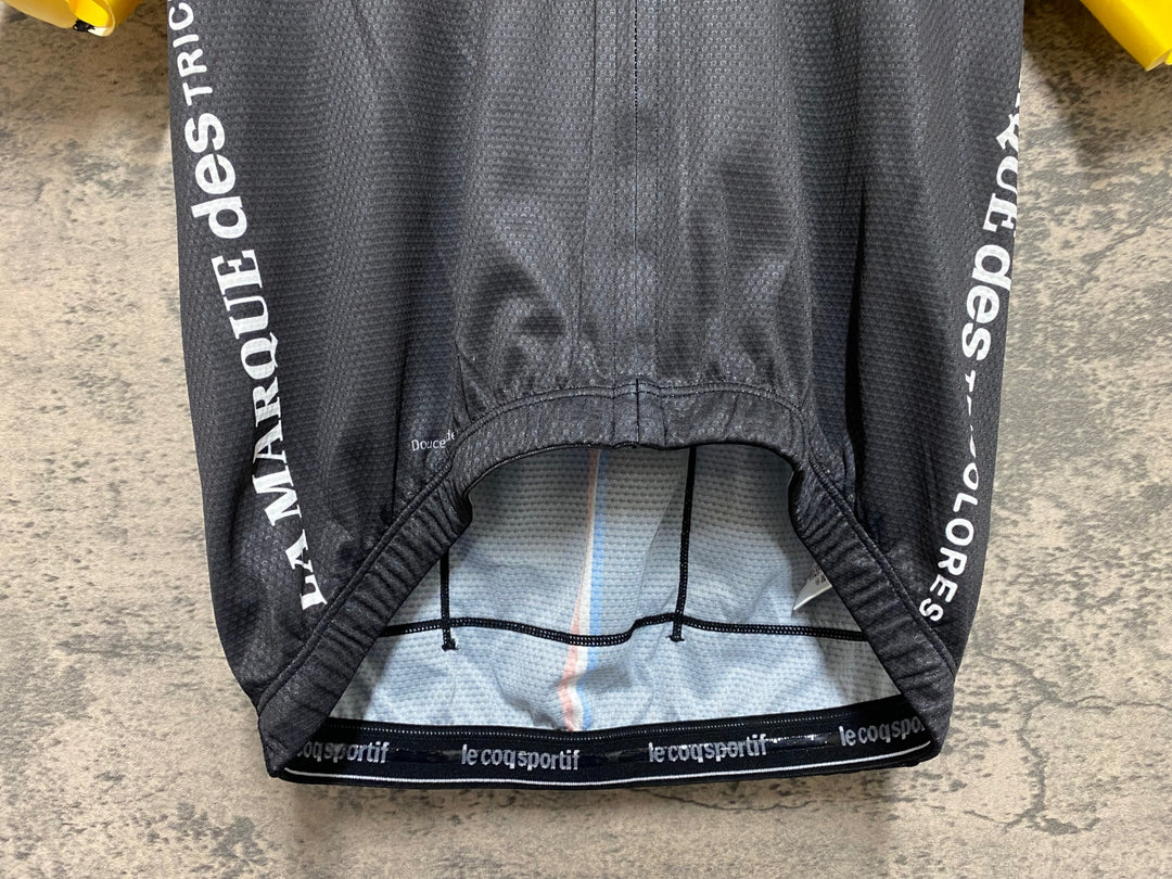 JN192 ルコックスポルティフ le coq sportif 半袖 サイクルジャージ 黒 黄 L