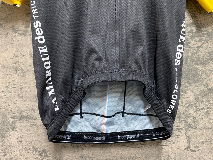 JN192 ルコックスポルティフ le coq sportif 半袖 サイクルジャージ 黒 黄 L