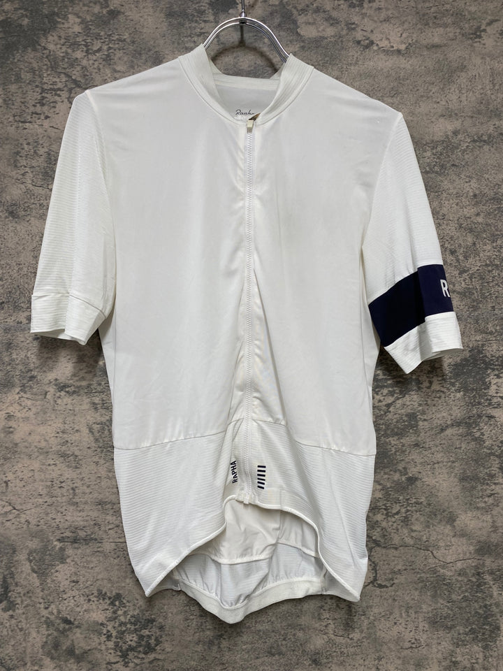 KD611 ラファ Rapha PRO TEAM JERSEY 半袖 サイクルジャージ 白 M 汚れあり
