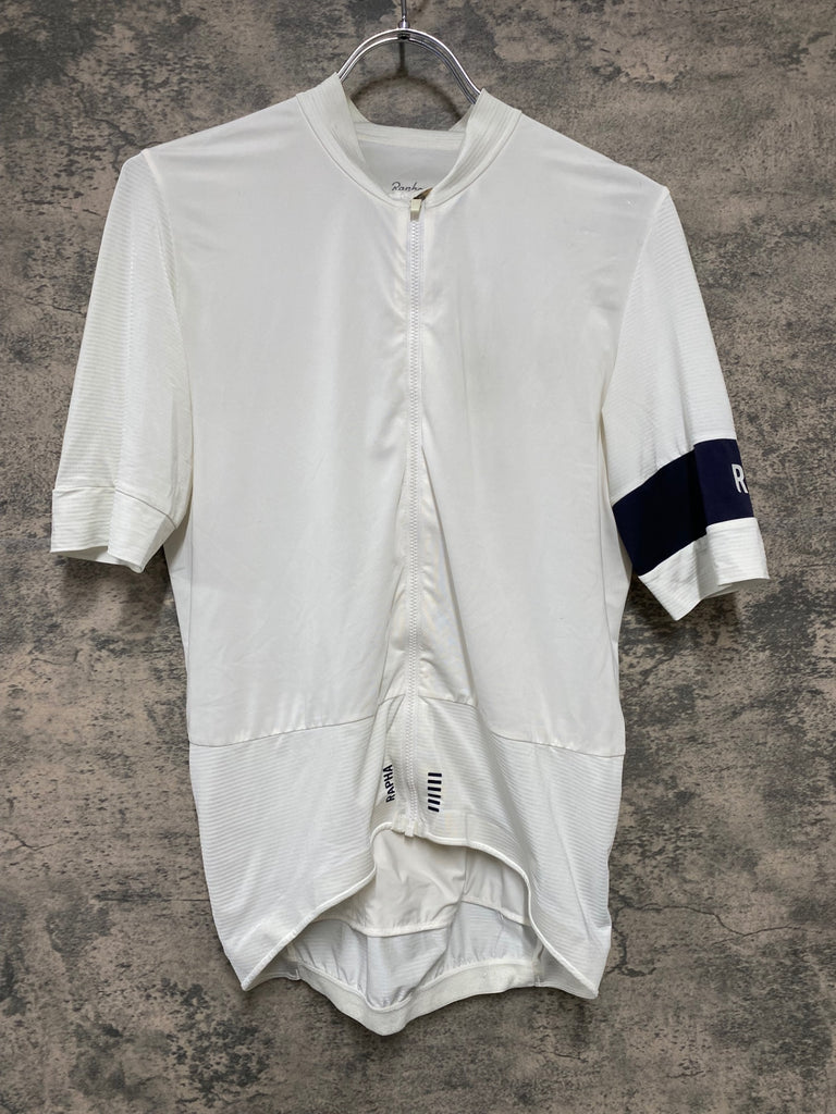 KD611 ラファ Rapha PRO TEAM JERSEY 半袖 サイクルジャージ 白 M 汚れ