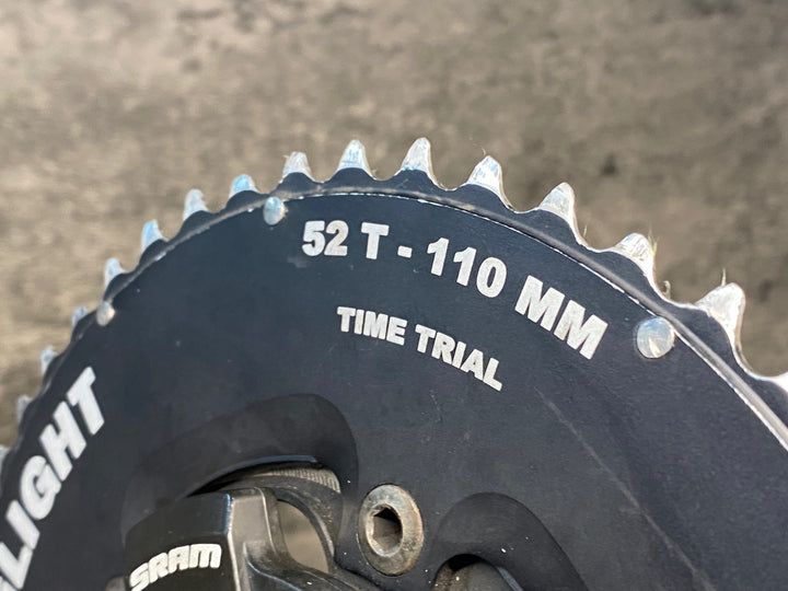 JG552 スラム SRAM RED 22 クランクセット QUARQ パワーメーター付き 170mm 52/36T 11S GXP STRONGLIGHTチェーンリング ※接続未確認のためジャンク