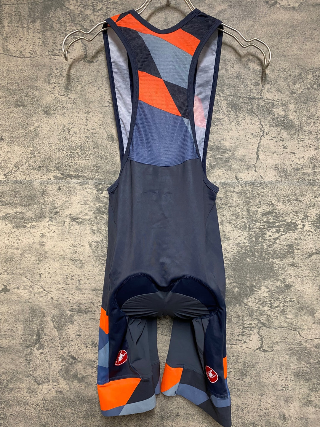 JO715 カステリ CASTELLI ビブショーツグレーオレンジ M