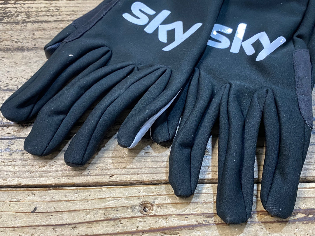 JY834 カステリ CASTELLI SCALDA GLOVE 長指 グローブ 黒 S 裏起毛 TEAM Sky