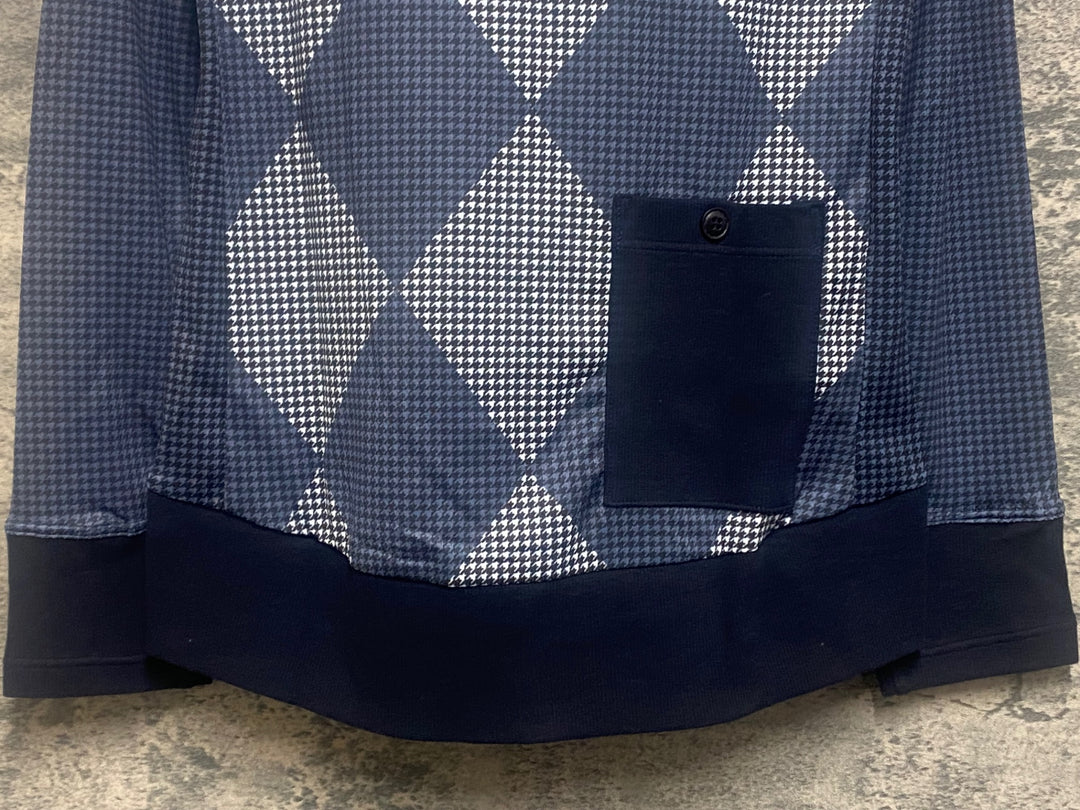 JO542 カペルミュール KAPELMUUR 長袖 サイクルジャージ 紺 白 千鳥 S 未使用