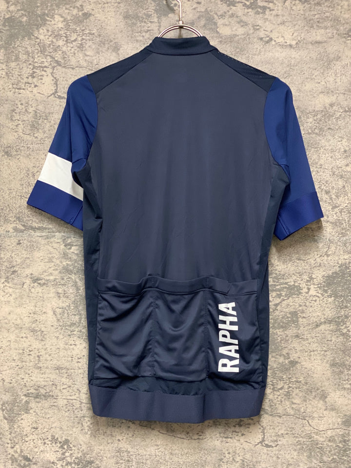 KH662 ラファ Rapha PRO TEAM TRAINING JERSEY 半袖 サイクルジャージ 紺 S