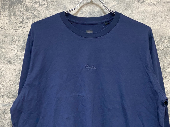 KA618 ラファ Rapha MEN'S LONG SLEEVE COTTON T-SHIRT 長袖 Tシャツ 濃紺 M