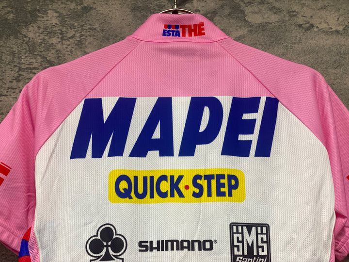JV537 サンティーニ Santini 半袖 サイクルジャージ ピンク XS QUICK STEP