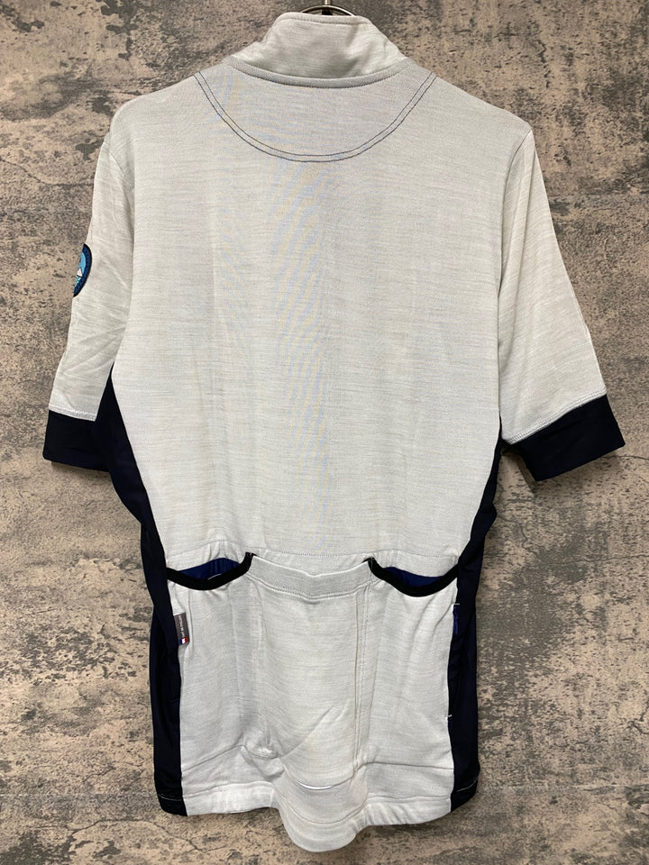 JY656 カフェドシクリステ CAFE DU CYCLISTE EGLANTINE Man 半袖 サイクルジャージ オフホワイト 黒 L