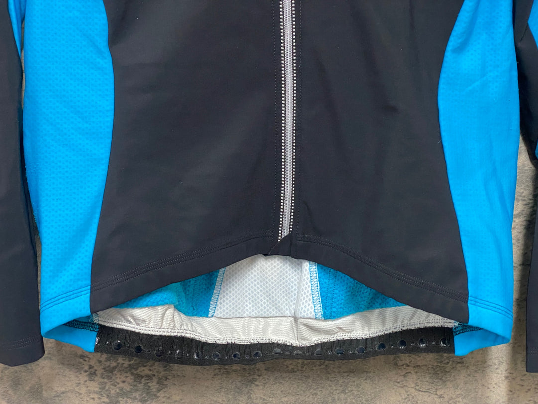 JH083 アソス assos iJ.haBu5 長袖 サイクルジャケット 黒 青 L 裏起毛