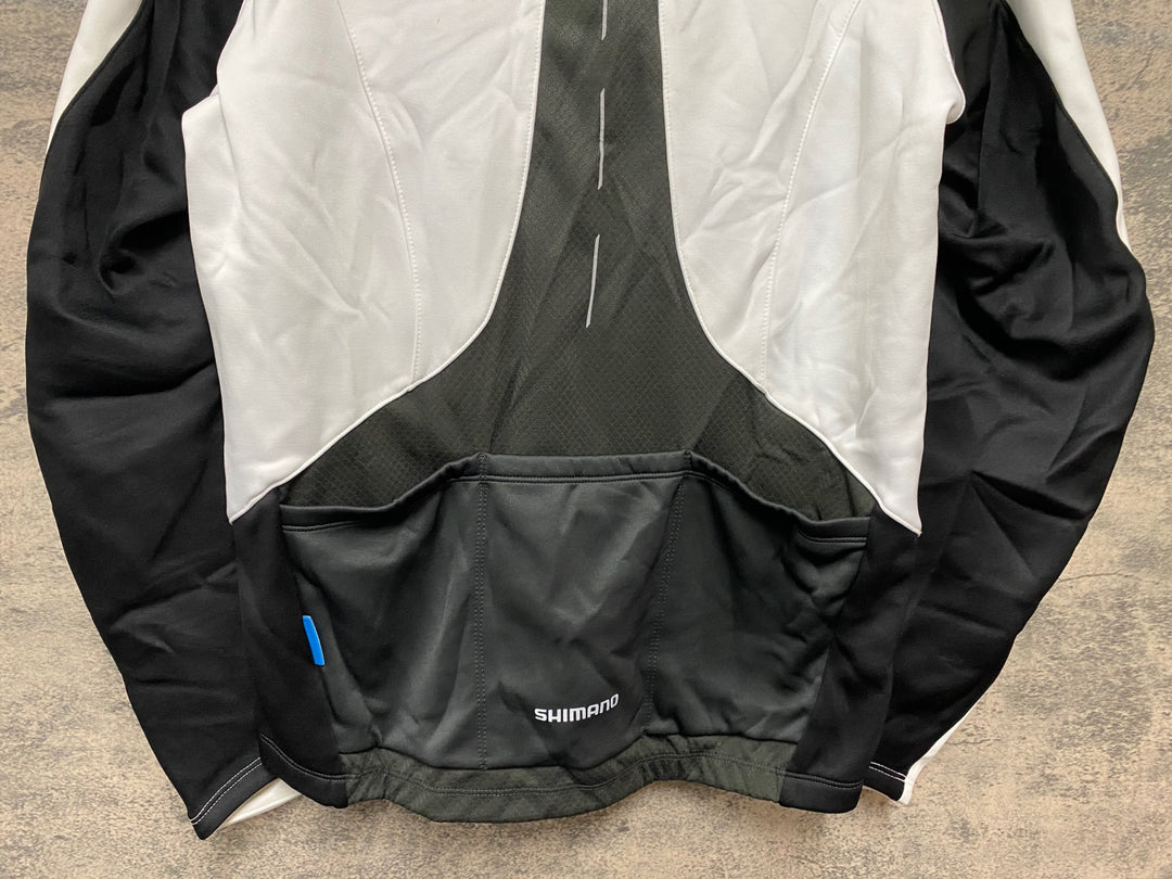KE464 シマノ SHIMANO 長袖 サイクルジャケット 白 M 裏起毛