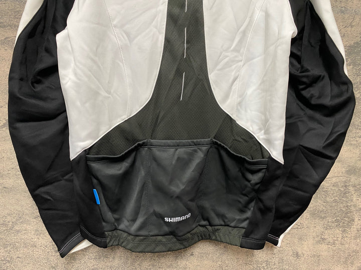 KE464 シマノ SHIMANO 長袖 サイクルジャケット 白 M 裏起毛