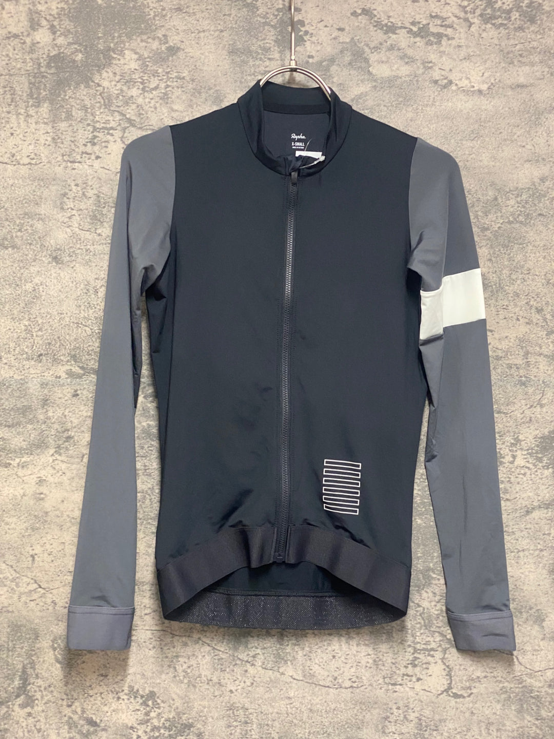 JN505 ラファ Rapha PRO TEAM LONG SLEEVE TRAINING JERSEY 長袖 サイクルジャージ 紺 グレー XS