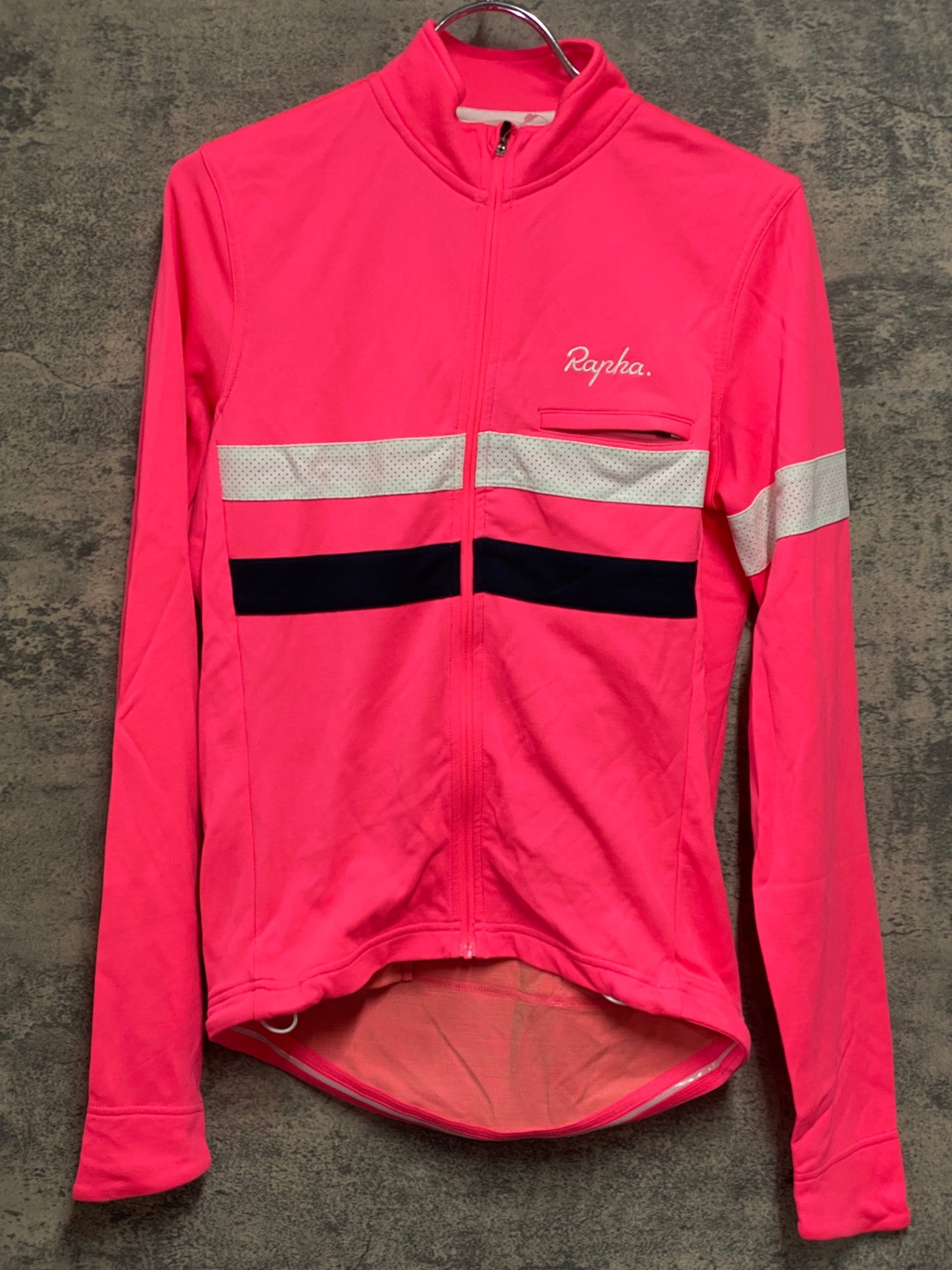 JV227 ラファ Rapha BREVET JERSEY 長袖 サイクルジャージ ピンク S