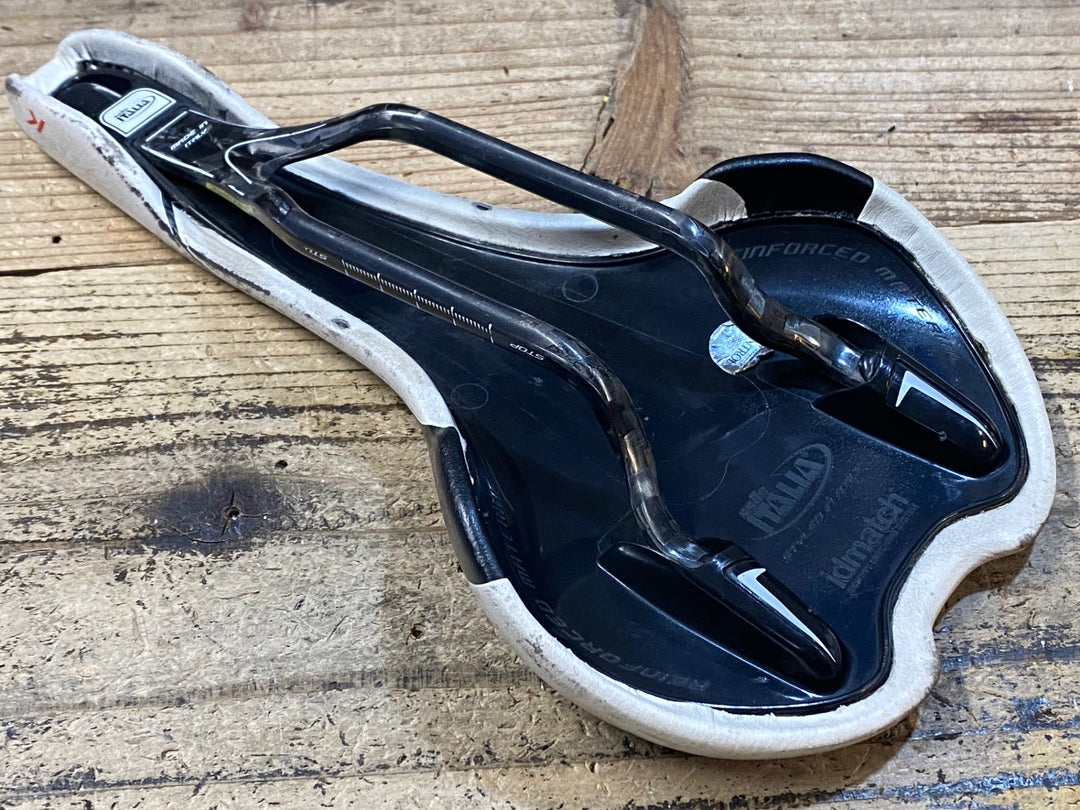 JV940 セライタリア selle italia Flite KiT CARBONiO サドル 白 カーボンレール ※座面表面劣化,レールガタつきの為ジャンク