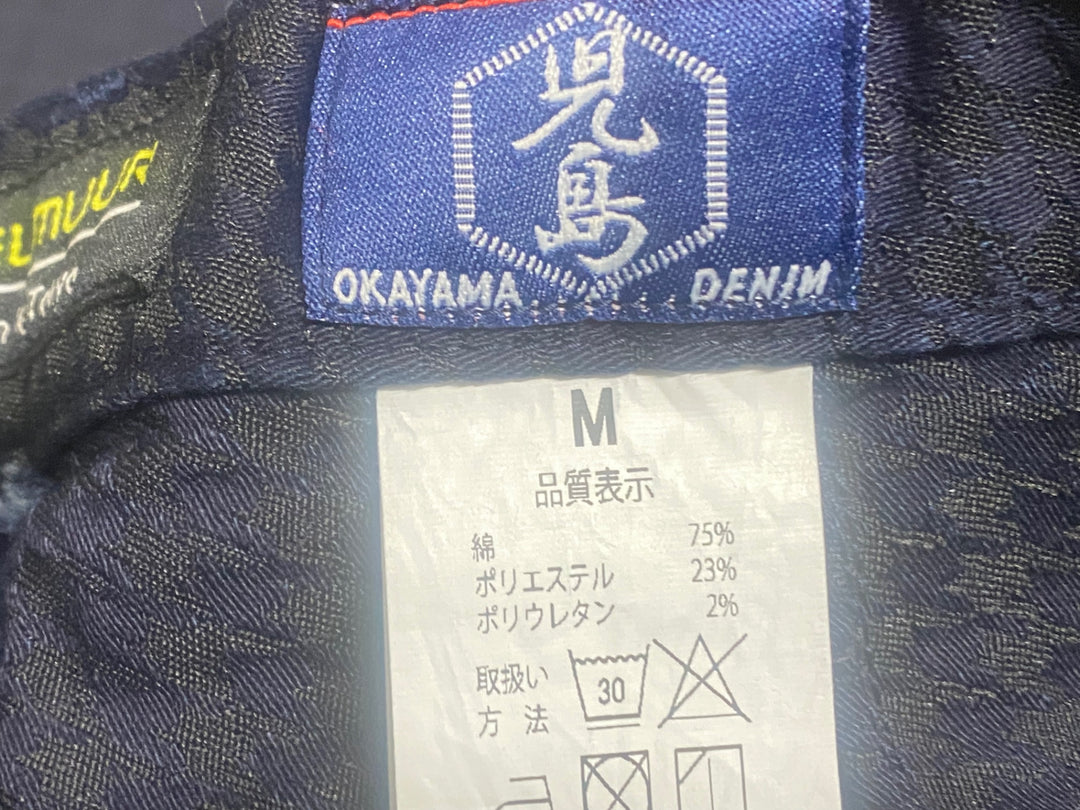 JO529 カペルミュール KAPELMUUR 児島デニム サイクルパンツ ハーフ 紺 千鳥 M 未使用