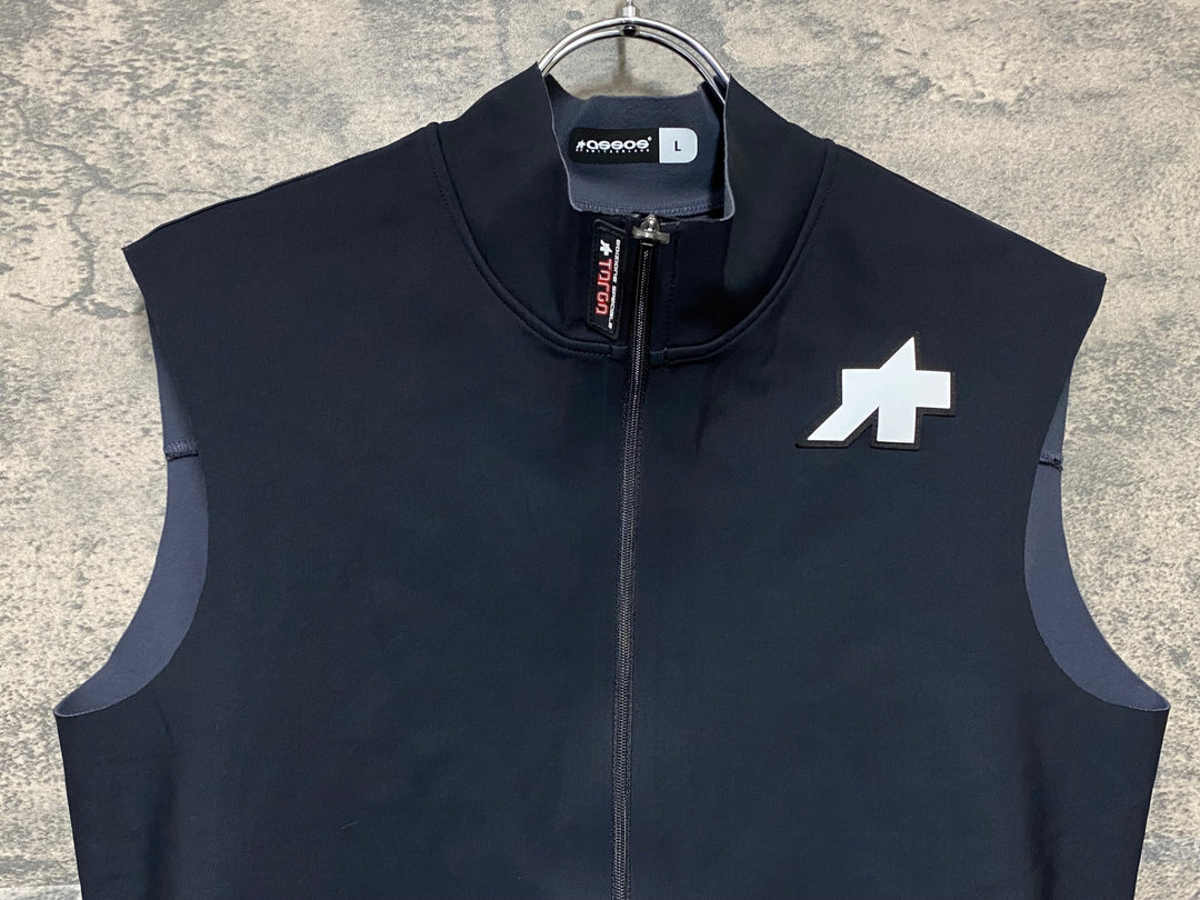 KJ192 アソス ASSOS EQUIPE RS Spring Fall Gilet TARGA ウィンドプルーフ ジレ 黒 L