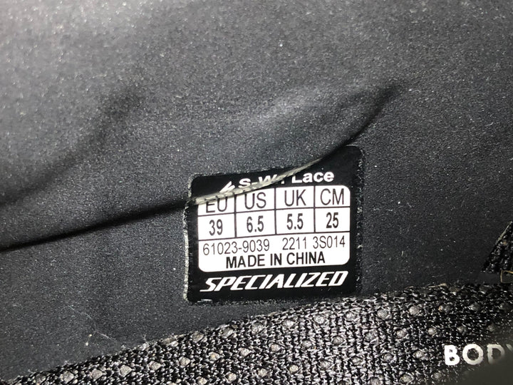 JM763 スペシャライズド SPECIALIZED S-WORKS TORCH LACE ビンディングシューズ 3穴 黒 EU39 ※ガリ傷