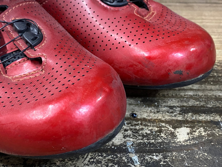 JR040 シマノ SHIMANO SHRC701M ビンディングシューズ SPD-SL 赤 EU46