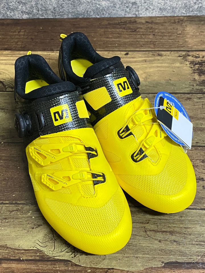JY009 マヴィック MAVIC Cosmic Ultimate ビンディングシューズ 3穴 黄黒 EU41 1/3