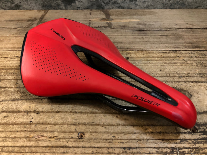KH492 スペシャライズド SPECIALIZED S-WORKS POWER CARBON サドル 赤 factCARBON レール 155mm