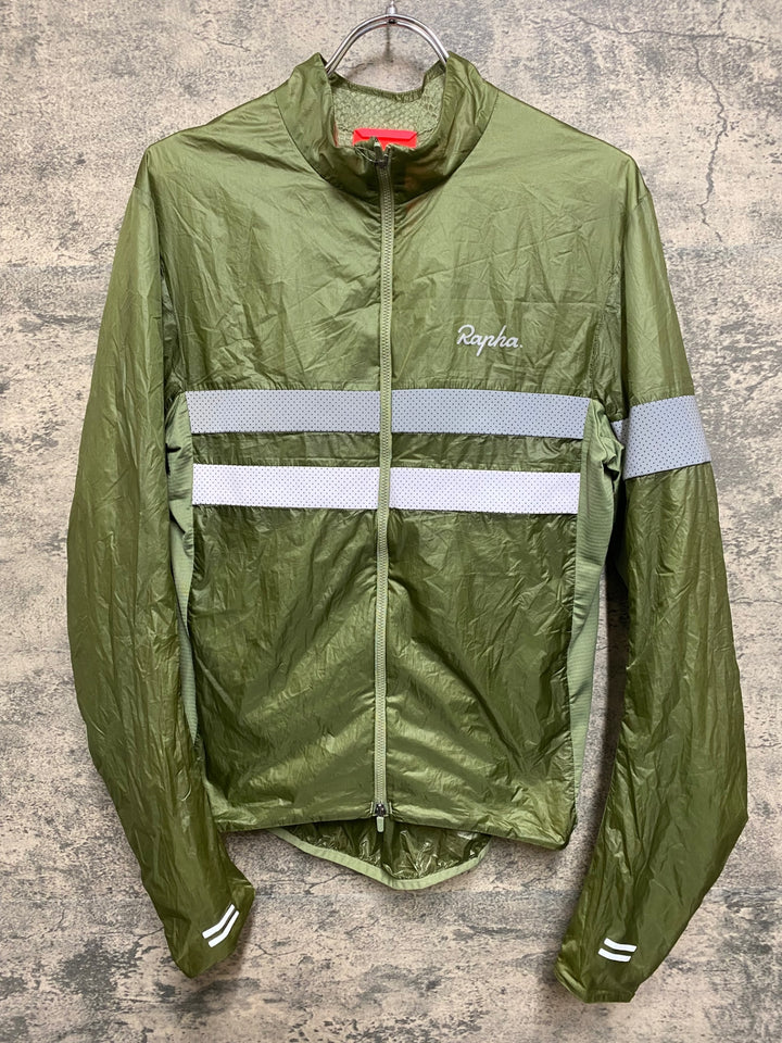 JQ361 ラファ Rapha BREVET INSULATED JACKET 長袖 サイクルジャケット 緑 M 裏起毛