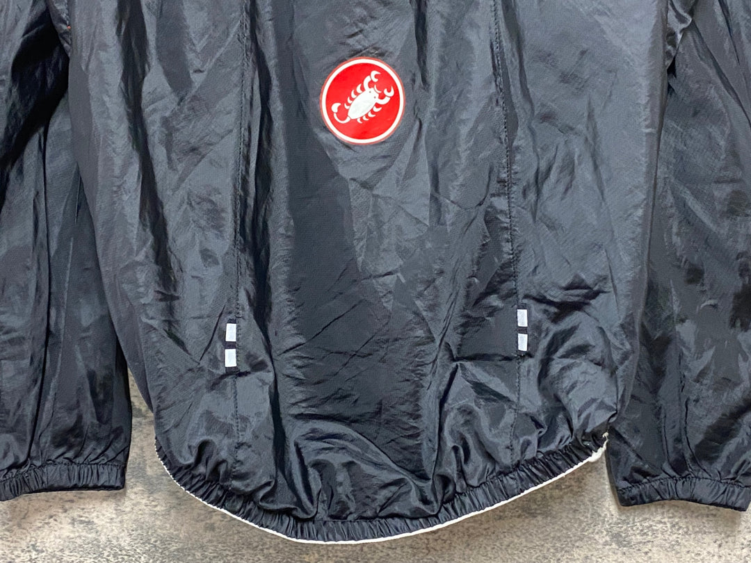 KB552 カステリ CASTELLI ウィンドブレーカー 黒 S ※ほつれ