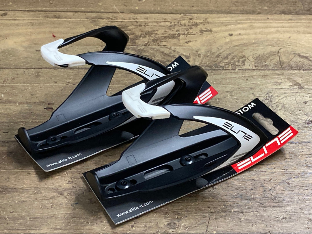 KP109 エリート ELITE CUSTOM RACE ボトルケージ 黒 白 2個セット