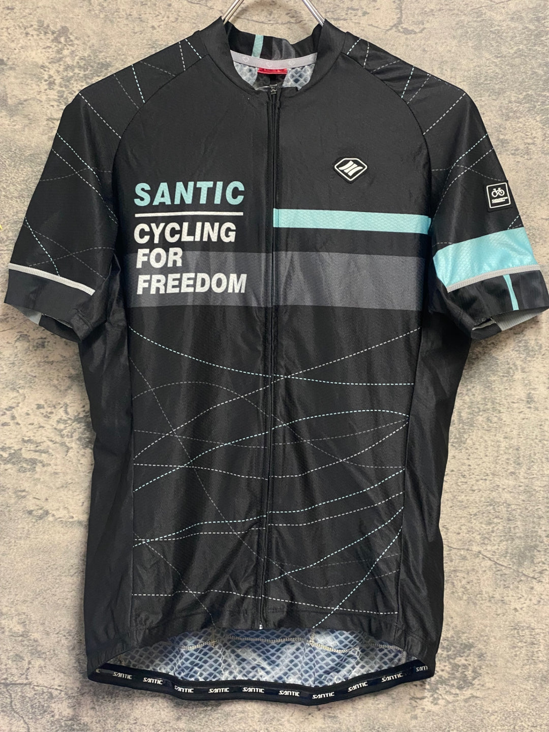 JP884 サンティック santic 半袖サイクルジャージ 黒 L