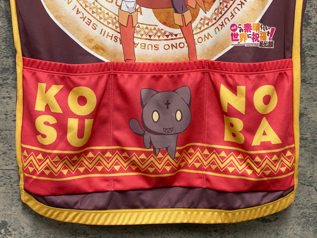 KG098 GSR Gear 半袖 サイクルジャージ 赤 茶 M この素晴らしい世界に祝福を！紅伝説 めぐみん