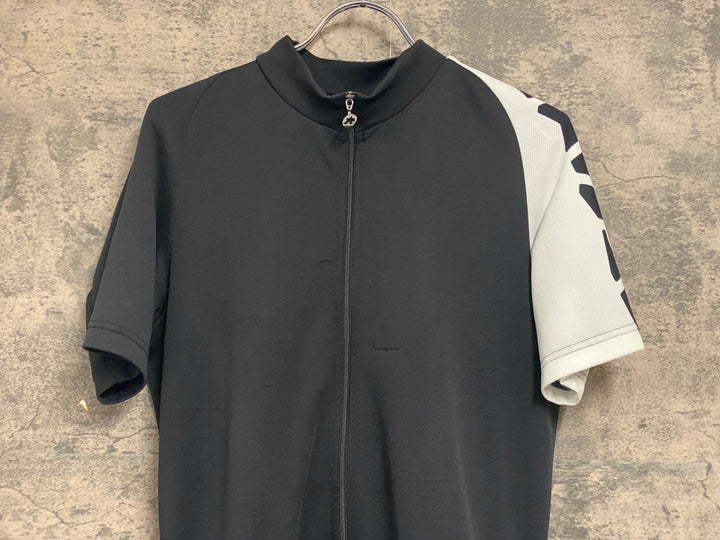 JW291 アソス ASSOS S5.MILLE 半袖 サイクルジャージ 白/黒 L ※ほつれあり