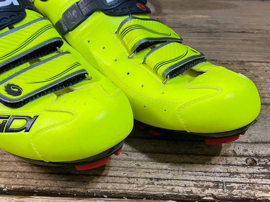KG412 シディ SIDI TRACE MTB ビンディングシューズ 2穴 蛍光イエロー EU42 ※ペン字あり