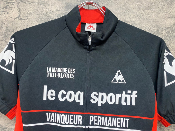 JH917 ルコックスポルティフ le coq sportif 半袖 サイクルジャージ 黒 S