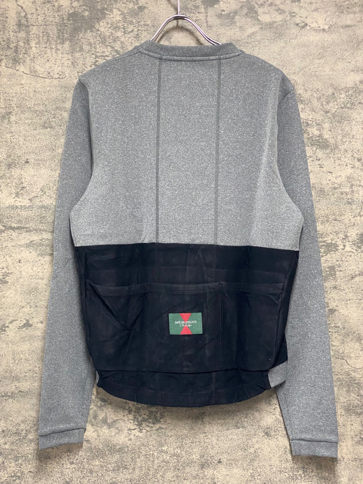 JY650 カフェドシクリステ CAFE DU CYCLISTE ANGELE 長袖 スウェットシャツ サイクルジャージ グレー 黒 L