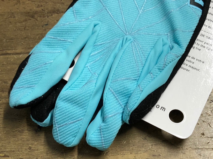 KM549 ワンハンドレッド 100％ RIDEFIT GLOVES 長指 グローブ 水色 XL